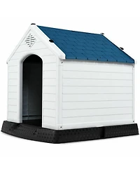 Dog House Made of Plastic with Ventilation System and Fastening Device