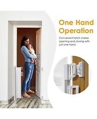 Baby Mesh Retractable Gates, Extra Wide Flexible Extension Safety Gate/Pet Dog Gate for Stairs/Doors/Hallways