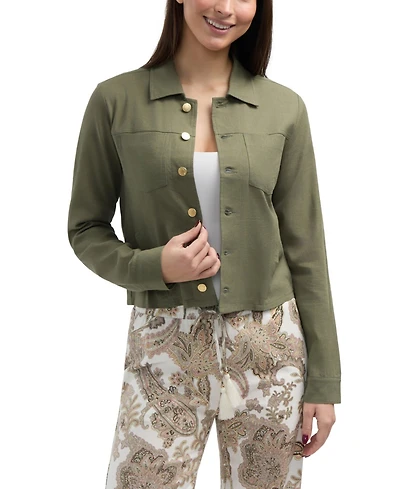 Ellen Tracy Women's Linen Blend Jacket
