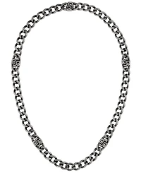 Hugo Boss Men's Double B Absolute Galvanic Blackening Stainless Steel Chain Necklace