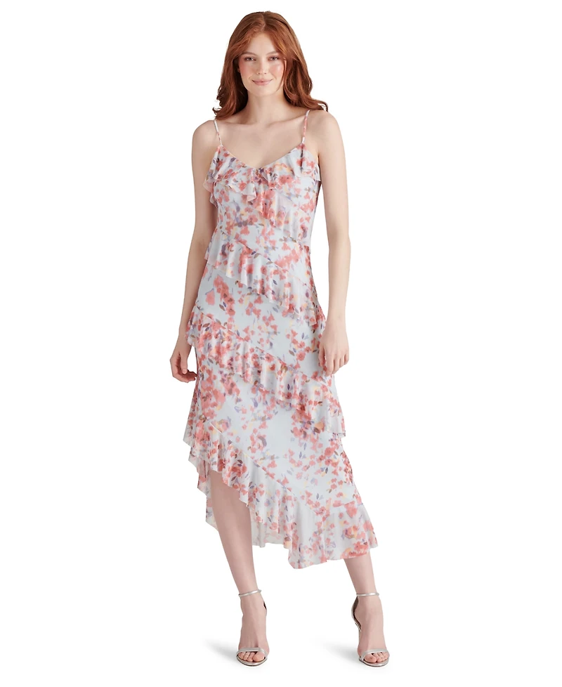 Steve Madden Women's Aida Asymmetric-Ruffled Dress