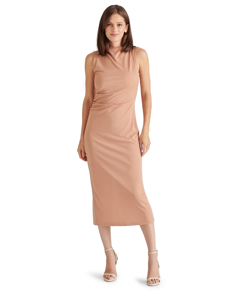Steve Madden Women's Mo Mock Neck Midi Dress