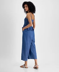 Tommy Hilfiger Women's Chambray Peplum Jumpsuit