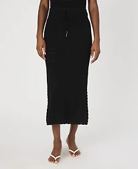 French Connection Women's Nellis Cotton Side-Slit Skirt