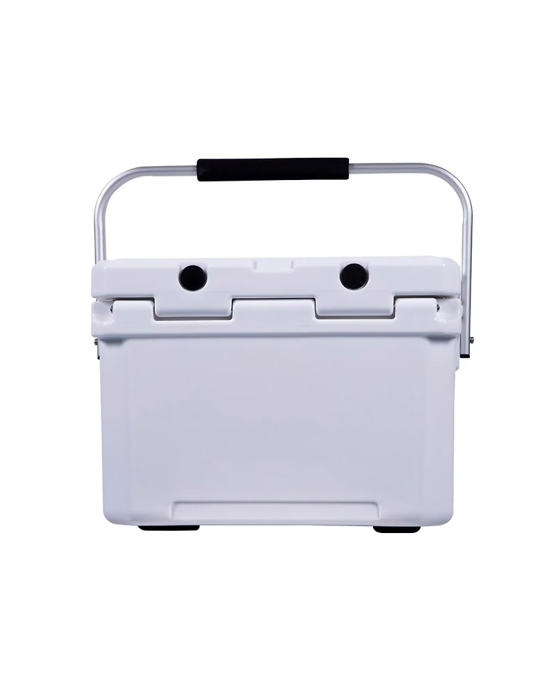 Camp-zero 20 | 21 Qt. Premium Cooler with 4 Molded-In Cup Holders and Folding Aluminum Comfort Grip Handle