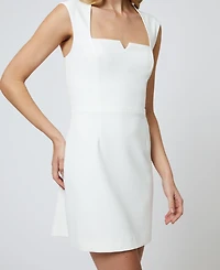 French Connection Women's Whisper Notched Square Neck Dress
