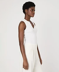 French Connection Women's Cotton Mozza V-Neck Sleeveless Sweater