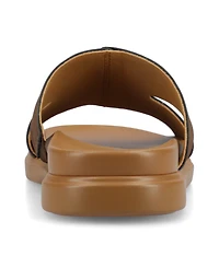 Journee Collection Women's Misey Footbed Slide Flat Sandals