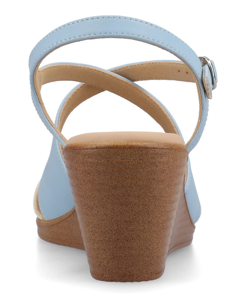 Journee Collection Women's Kedzie2 Strappy Wedge Sandals