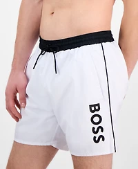 Boss by Hugo Men's Logo 6" Swim Trunks, Created for Macy's
