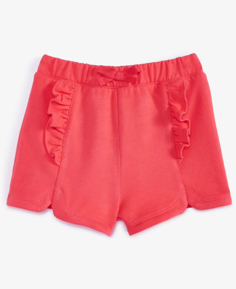 First Impressions Baby Girls Ruffled French Terry Shorts, Exclusively at Macy's