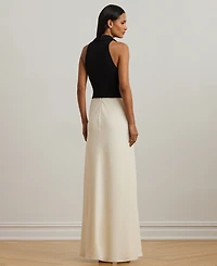 Lauren Ralph Lauren Women's Two-Tone Crepe Sleeveless Gown