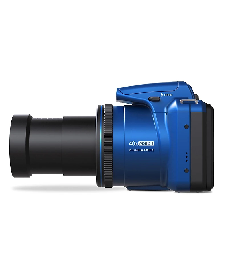 Minolta ProShot MN40Z 20MP Full Hd Camera with 40x Optical Zoom, Blue, Bundle with Mt-11 Multifunctional Octopus Tripod, 64GB Sdxc Memory Card and Sho