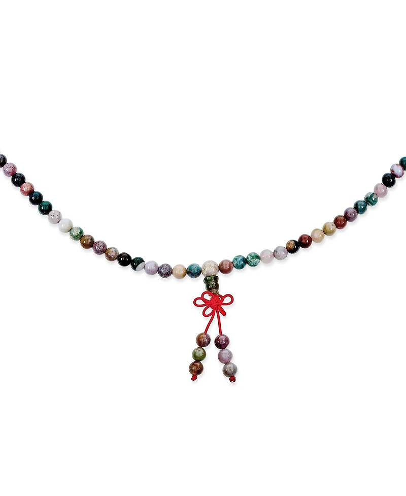 Bling Jewelry Natural Buddhist Mala Prayer Bead Long Natural Strands Beads Meditation Prayer Yoga Rosary Necklace Stacking Wrap Stretch Bracelet