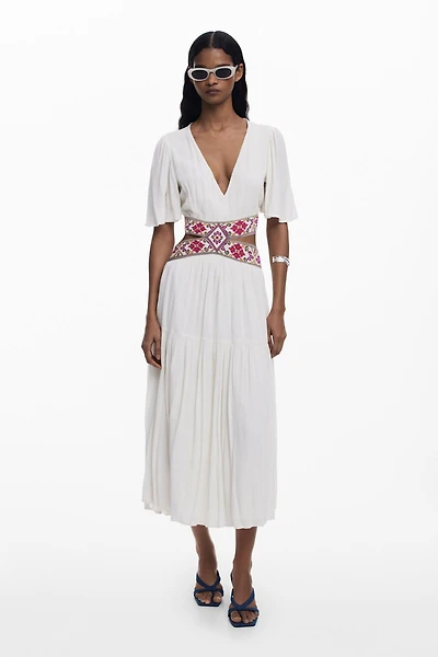 Desigual Women's Embroidered cut-out dress
