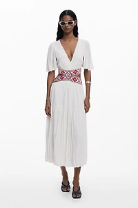 Desigual Women's Embroidered cut-out dress