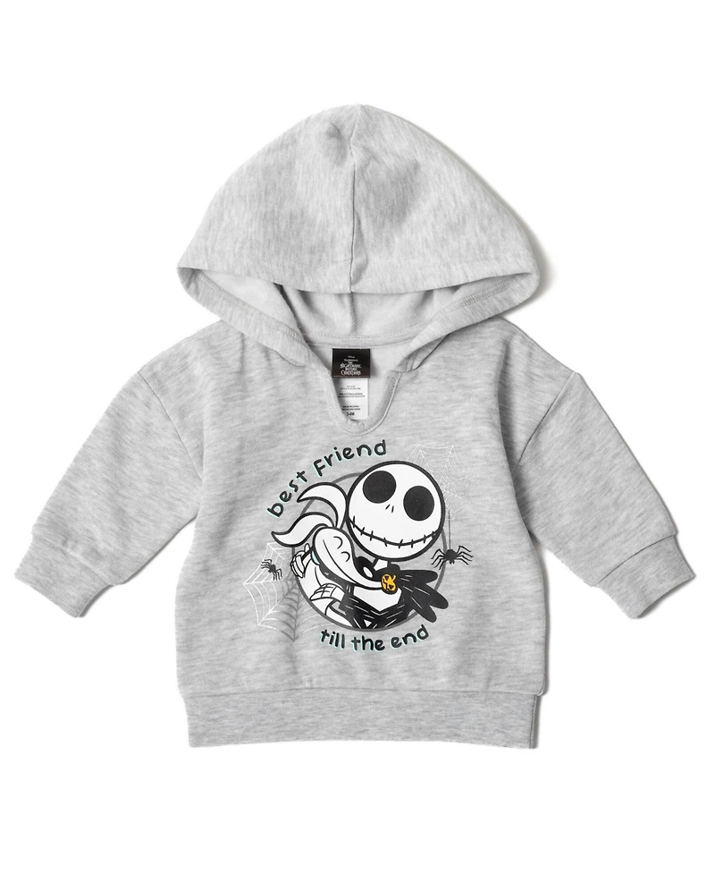 Nightmare Before Christmas Baby Boys Disney Fleece Pullover Hoodie Bodysuit and Pants 3 Piece Outfit Set