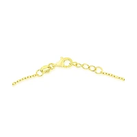 Etoielle Pave Butterfly Necklace in Yellow Gold Tone Cz with Bezel Set Cubic Zirconia in the Chain