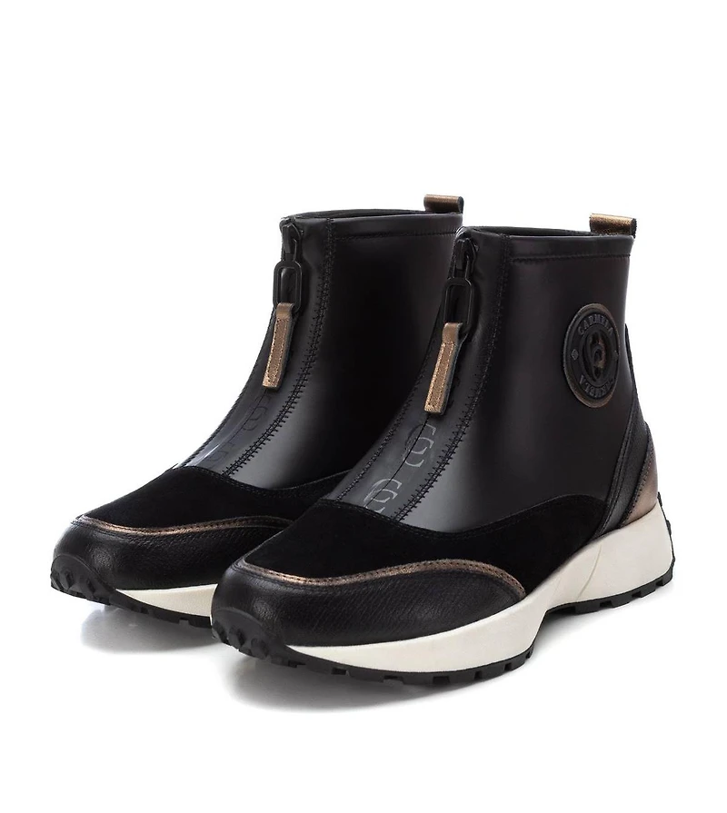 Carmela Leather Collection Women's Sneaker Booties By Xti