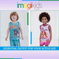 Paw Patrol Girls Mesh Jersey Tank Top and Basketball Shorts Athletic Outfit Set