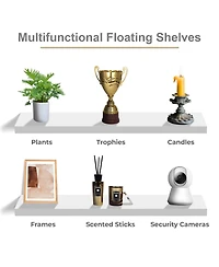 Sorbus Pack 47 x 9.25 Inch Wall Mounted Floating Shelves