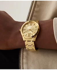 Guess Men's Analog Gold-Tone Stainless Steel Watch