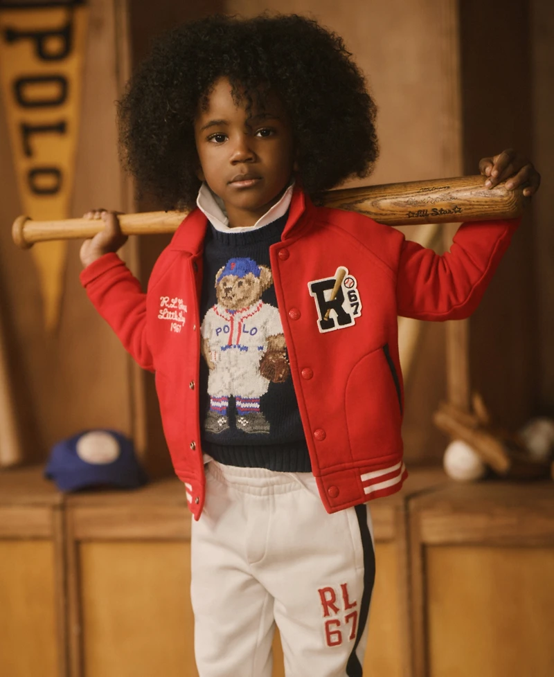 Polo Ralph Lauren Little Boys Logo Double Knit Joggers