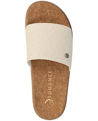 Journee Collection Women's Sheena Single Band Slip-On Wedge Sandals