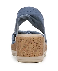 LifeStride Women's Riley Washable Slingback Wedge Sandals