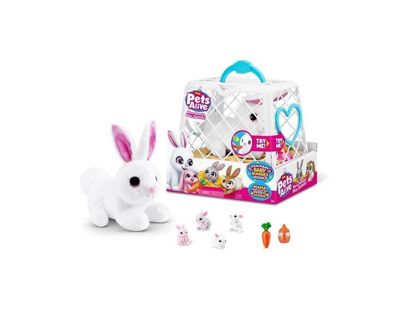 Pets Alive Mama Bunny & Baby Surprise Plush Toy