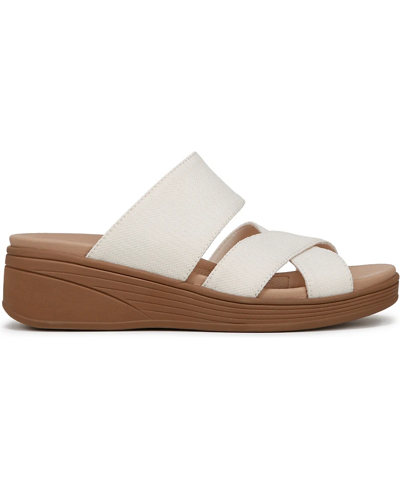 LifeStride Women's Fiona Washable Strappy Slide Wedge Sandals