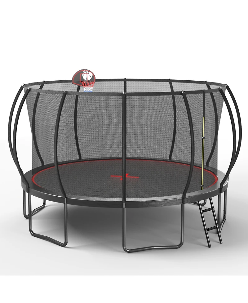 Streamdale 16FT trampoline Pumpkin- Black Red