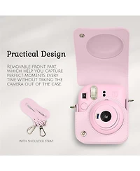 Fujifilm Instax Mini 12 Instant Film Camera, Lilac Purple Bundle with Custom Case, Accessory Kit and Daylight Film, 4x Twin Pack
