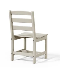 Outdoor Hdpe Patio Classic Armless Dining Side Chair