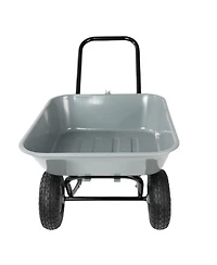 Streamdale Two-wheeled cart, garden cart, 10-inch pneumatic wheels(gray)