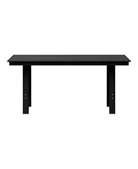 Outdoor Modern Hdpe 66" Wide Rectangle Patio Dining Table for 6