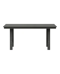 Outdoor Modern Hdpe 66" Wide Rectangle Patio Dining Table for 6