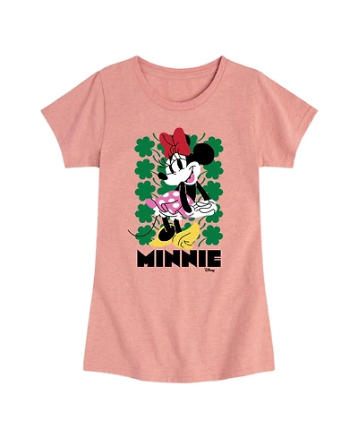 Disney Big Girls Minnie St Patrick's Day Graphic Short Sleeve T-Shirt
