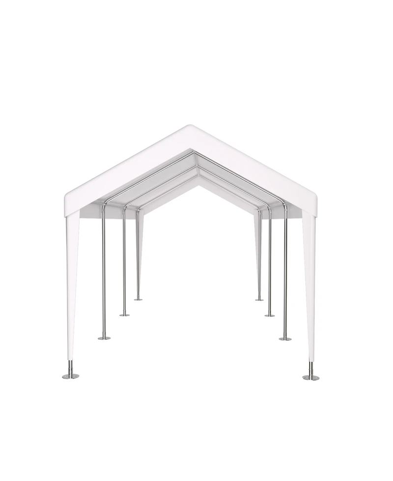 Streamdale 10' x 20' Portable Carport Garage with Roll-up Doors and Ventilated Windows