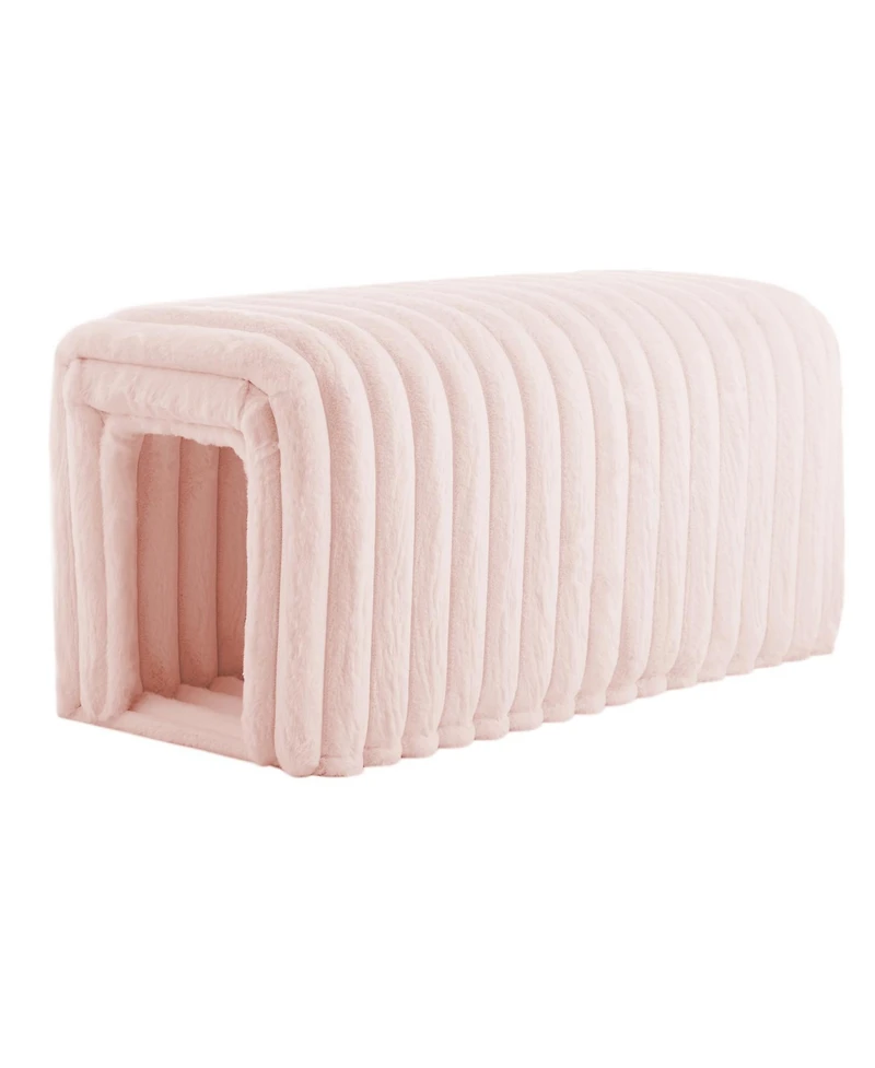 Streamdale Corduroy Ottoman with Storage and Footrest A Cat's Hideaway