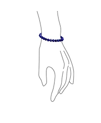 Bling Jewelry Classic Simulated Blue Lapis Lazuli 7MM Beads Strand Necklace & Bracelet Set