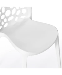 Outdoor Modern Stackable Patio Dining Chairs (Set of 2)