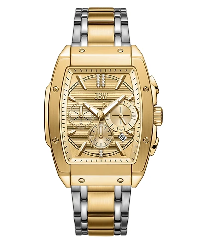 Jbw Men's Echelon Diamond Gold-Plated Stainless-Steel Watch