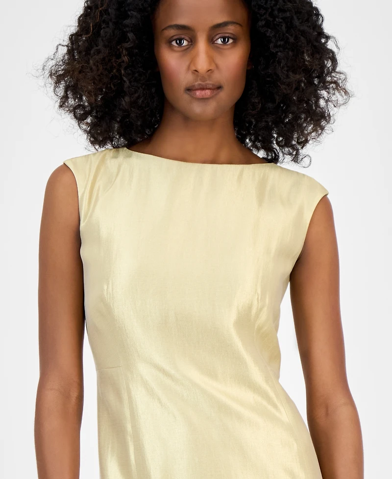 Anne Klein Women's Boat-Neck Sleeveless Sheath Dress