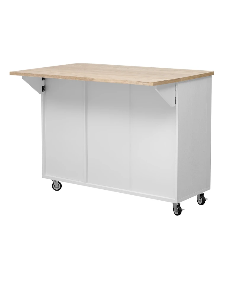 Streamdale Farmhouse Kitchen Island on Wheels with Storage