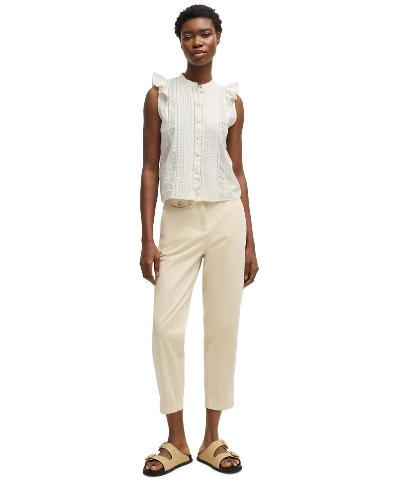 Boss by Hugo Women's Casual Satin Chino Pants