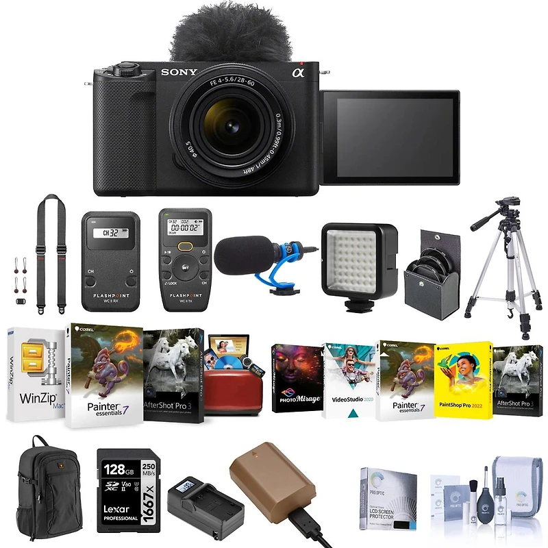 Sony Sony Zv-E1 Full Frame Mirrorless Vlog Camera with Fe 28-60mm Lens, Black