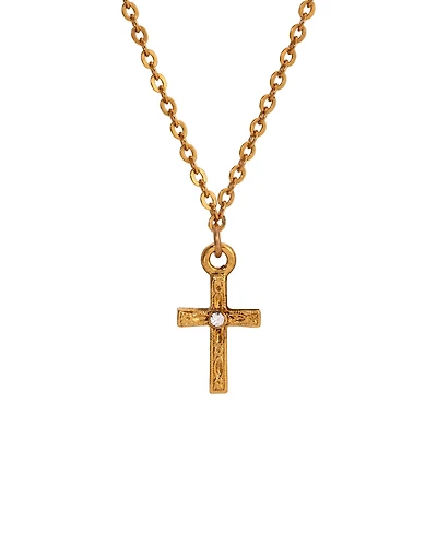 2028 Crystal Cross Pendant Necklace