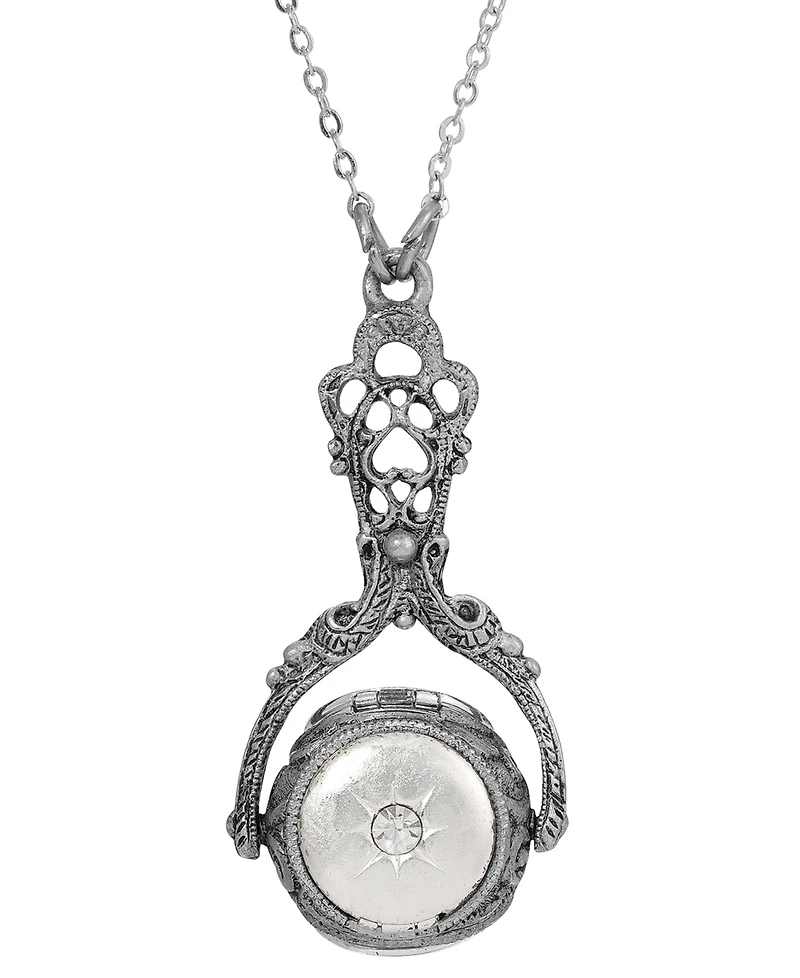 2028 Faux Cultivated Pearl Spinner Necklace