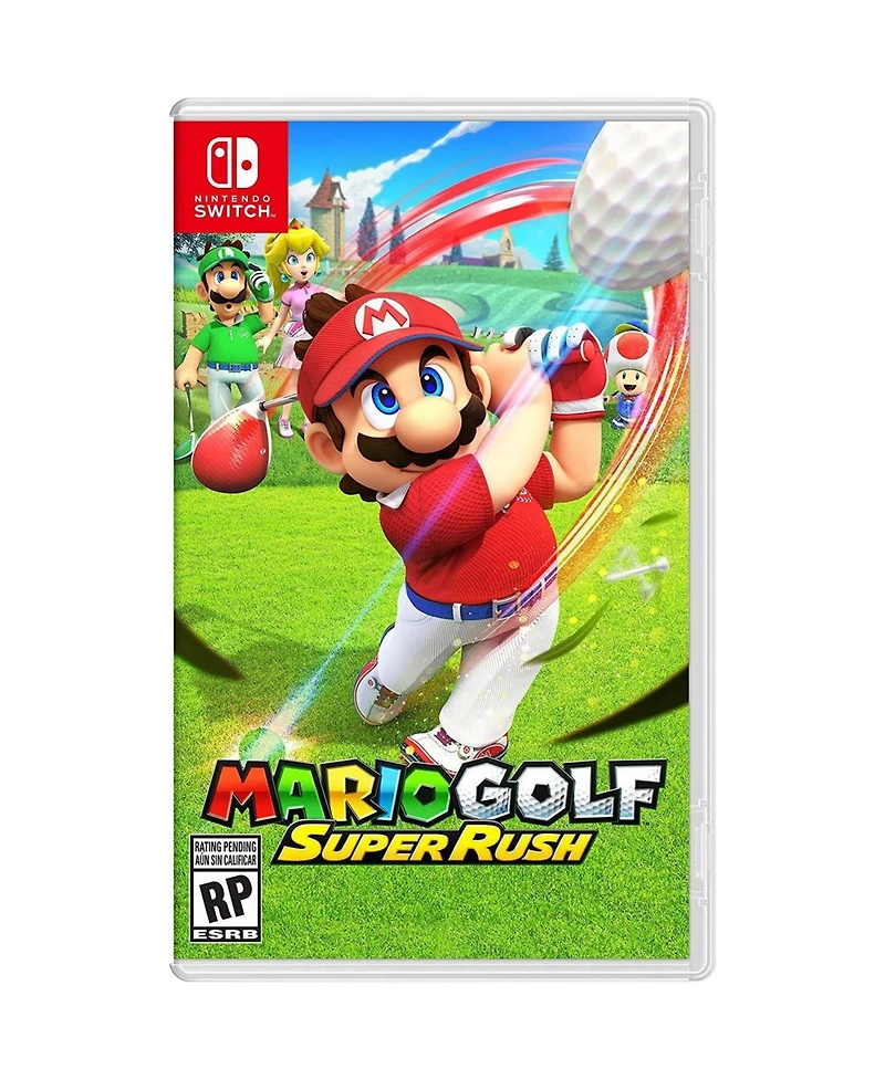 Nintendo Switch 32GB Console Neon Red/Blue Joy-Con Bundle with Surge 11-In-1 Accessory Starter Pack and Mario Golf Super Rush